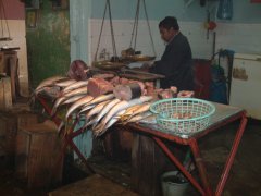 03-Fishmonger on the market